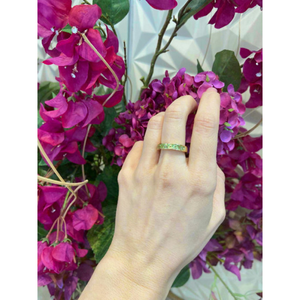 Anillo Peridoto Verde Flúor - diseños actuales
