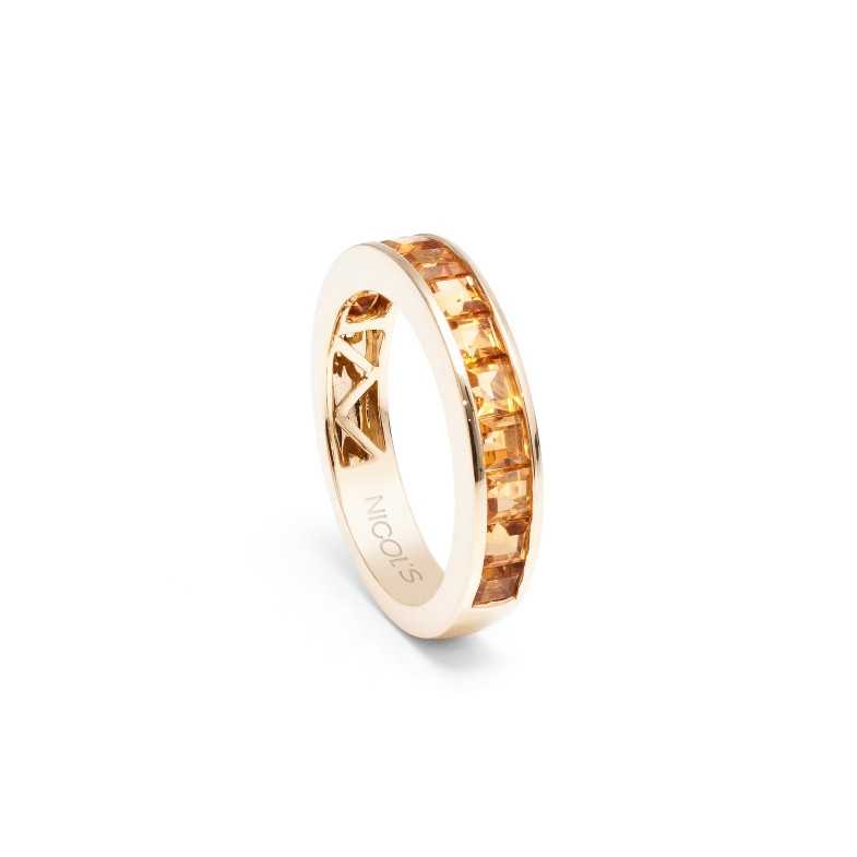 Anillo Citrino Naranja Flúor - diseños actuales