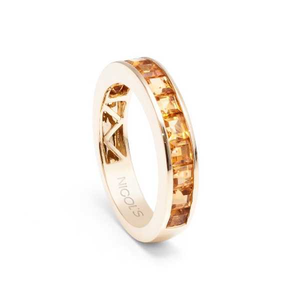 Anillo Citrino Naranja Flúor - diseños actuales