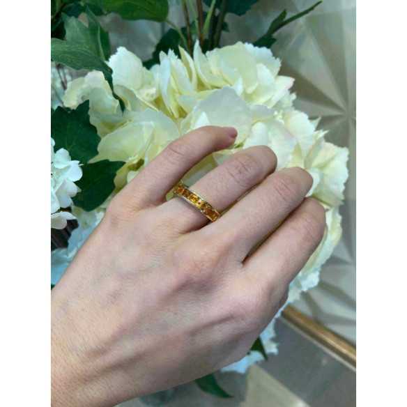 Anillo Citrino Naranja Flúor - diseños actuales