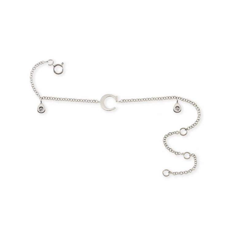 Pulsera Inicial Letra C Mini Details - Pulseras de Diamantes