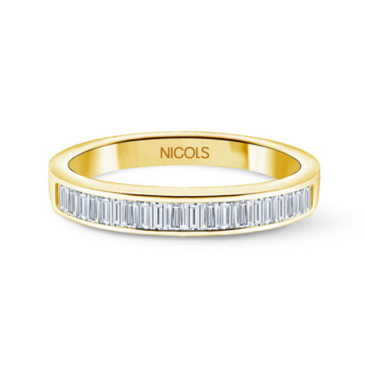 Anillo Alianza Abelia 0.28 Oro Amarillo - Alianzas de Baguette