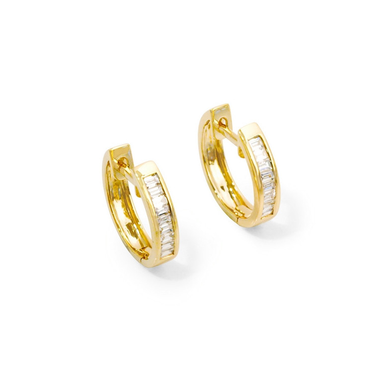 Pendientes Diamantes Criolla Baguette - pendientes de aro