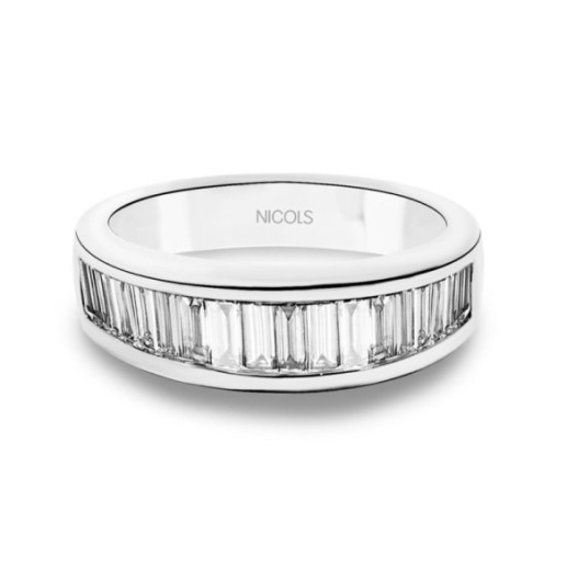 Anillo Alianza Abelia 1.30 Oro Blanco - Alianzas de Compromiso
