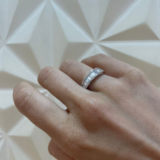 Anillo Alianza Abelia 1.30 Oro Blanco - Alianzas de Compromiso 2