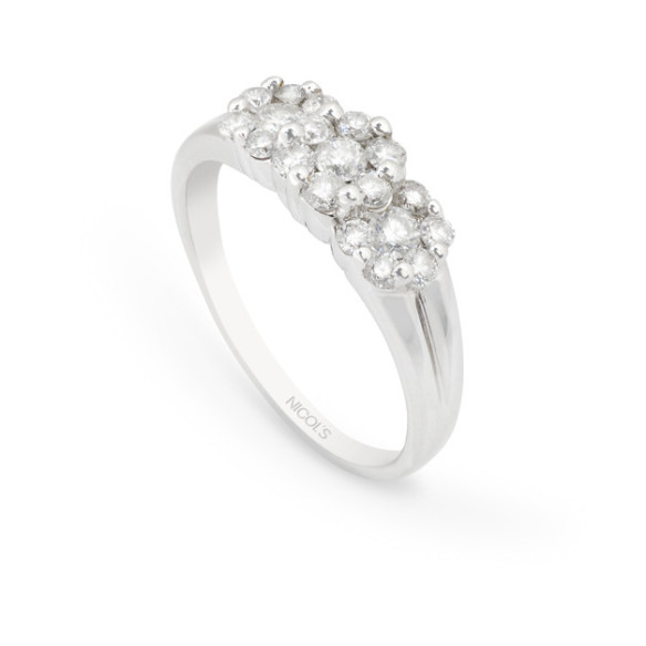 Anillo Diamantes Camelia 0.64 - Diamond Rosette