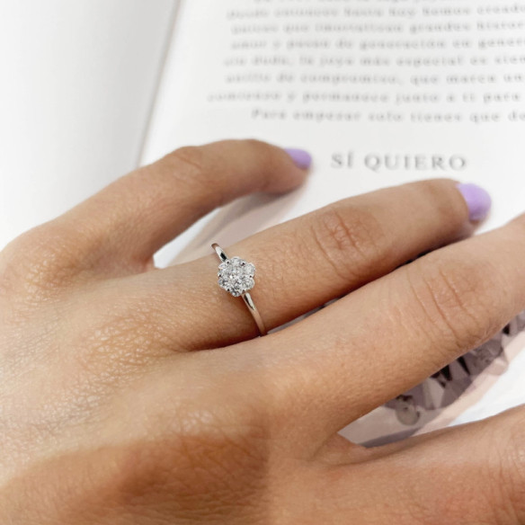 Anello di diamante Camelia 0.35 - Brillante