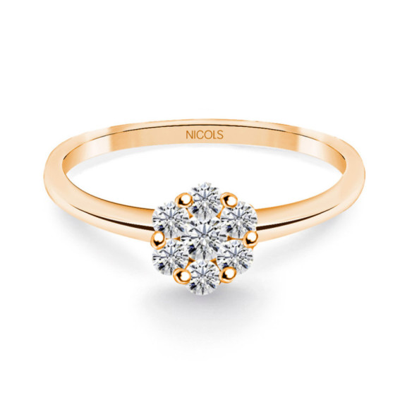 Camelia 0.35 Pink Gold - Diamantringe