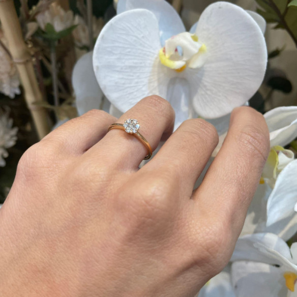 CAMELIA Diamond Ring 0.35 Rose Gold - Diamond Rings