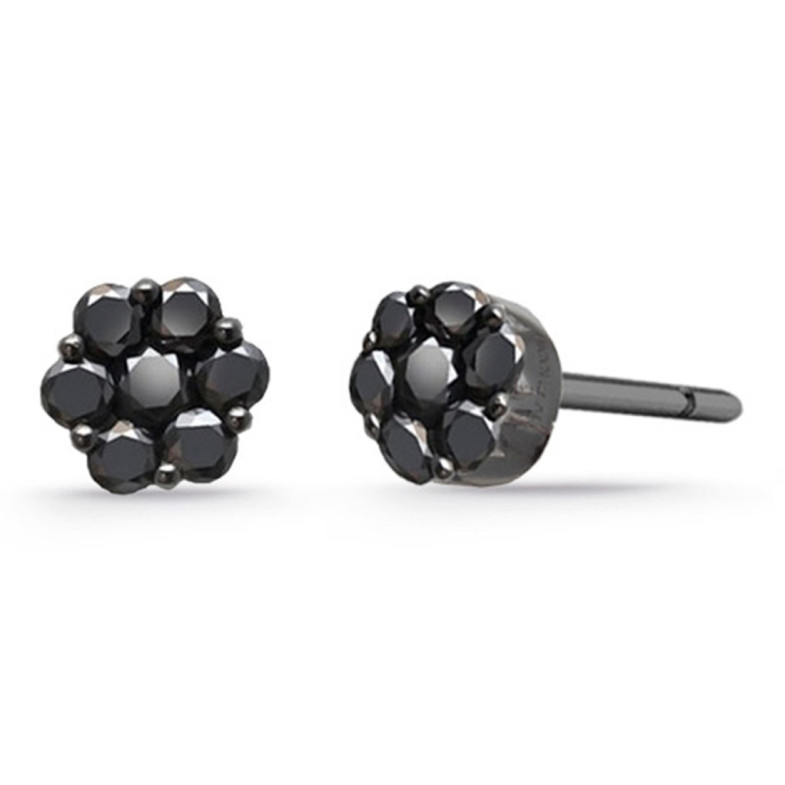 Pendientes Diamantes Negros Camelia 0.22 - sonolento