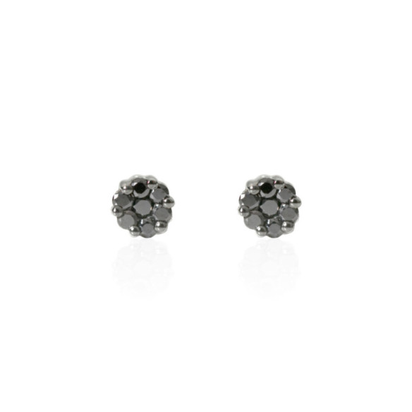 Pendientes Diamantes Negros Camelia 0.22 - dormilonas