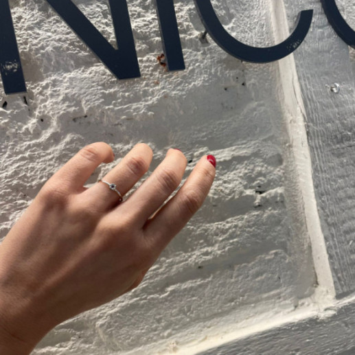 Anillo Diamantes y Rubi Camelia 0.11 - Anillos de Rubí 2