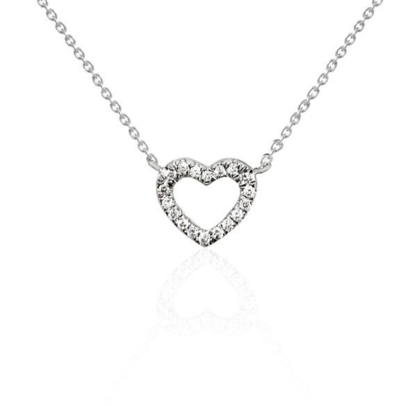 Diamond Heart Necklace NICOLS - Diamond Necklaces