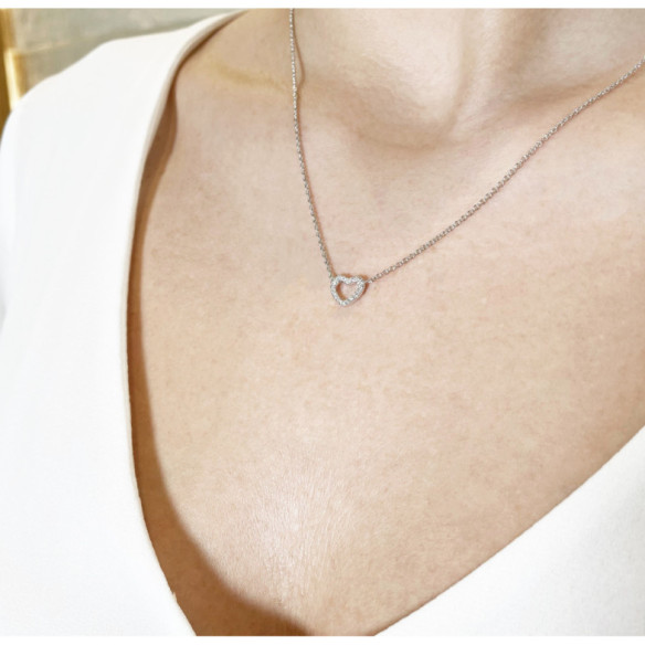 Collana Nicols con cuore di diamanti - Collane di diamante