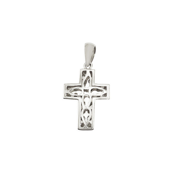 Double Topaz Cross CATHOLIC SIGN - Crosses