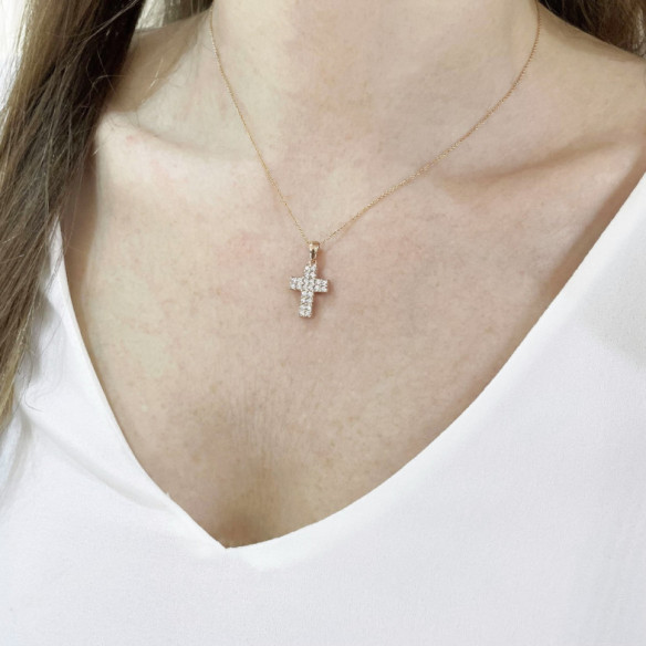 Cruz Diamantes Doble Catholic Sign - Cruces de Diamantes