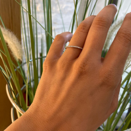 Anillo Diamantes Azalea 0.09 Oro Blanco - Talla Brillante 2
