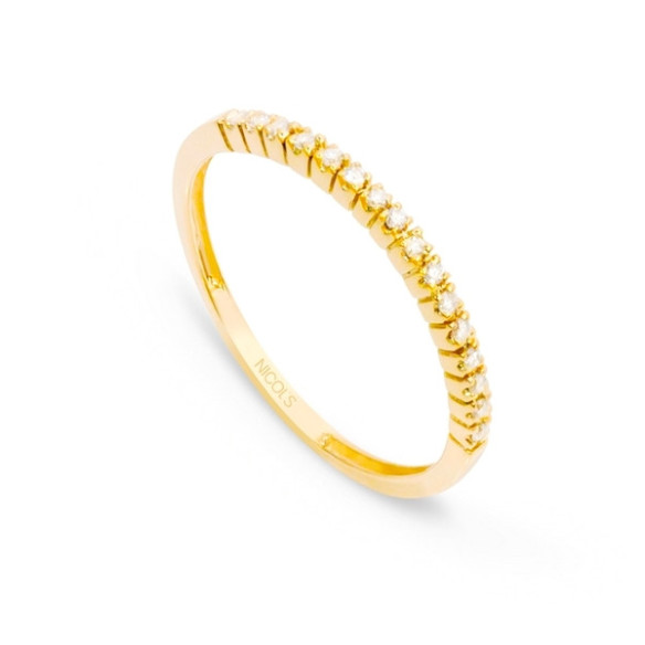Anel de Diamante Azaléia 0.09 Ouro Amarelo - ANéIS