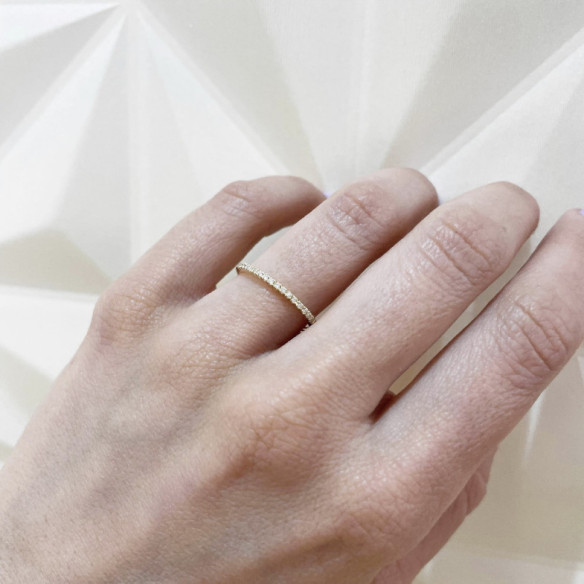 Diamond Ring AZALEA 0.09 Yellow Gold - Rings