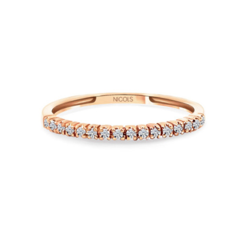 Anillo Diamantes Azalea 0.09 Oro Rosa - Alianzas de Brillantes