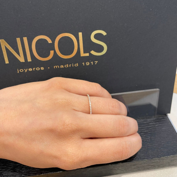 Anel de Diamante Azaléia 0.09 Ouro Rosa - Alianças brilhantes