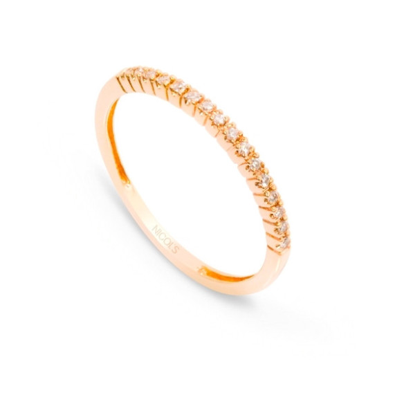 Anillo Diamantes Azalea 0.09 Oro Rosa - Alianzas de Brillantes