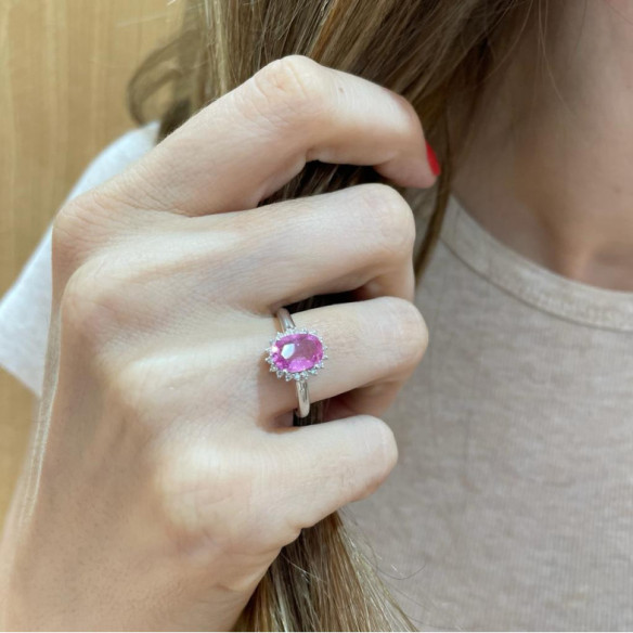 Ring Sapphiro Rosa Orla Dalia 1.90 - Saphiringe