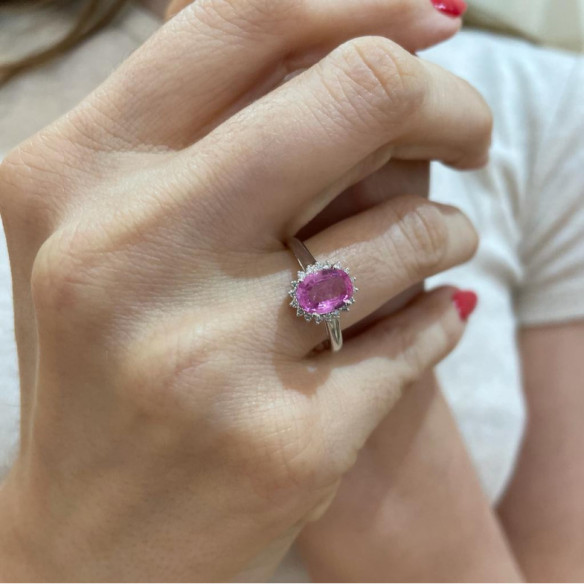 Ring Sapphiro Rosa Orla Dalia 1.90 - Saphiringe