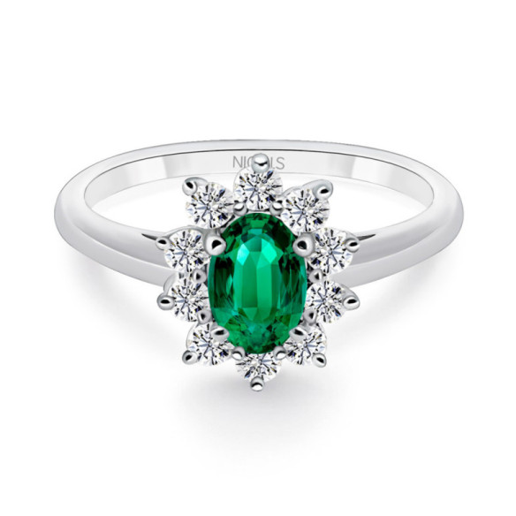Anillo Esmeralda Dalia 0.95 - LES ANNEAUX