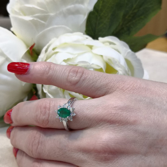 Anillo Esmeralda Dalia 0.95 - LES ANNEAUX