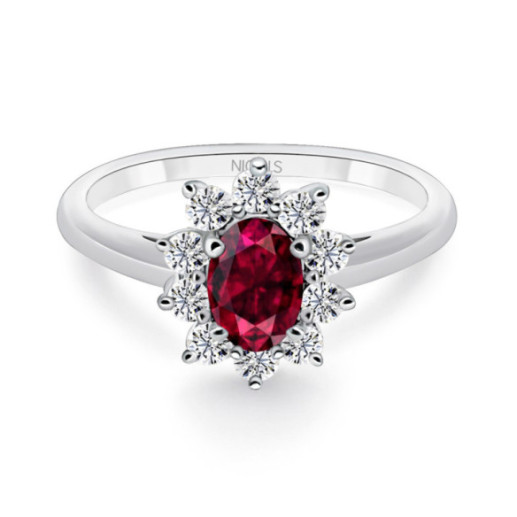 Anello Dalia Rubino 1.30 - Anelli di rubino