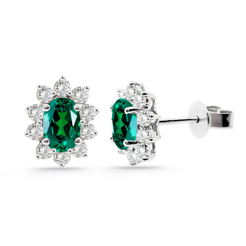 Pendientes Esmeralda Orla 1.20 Ct. - Smaragd-Ohrringe