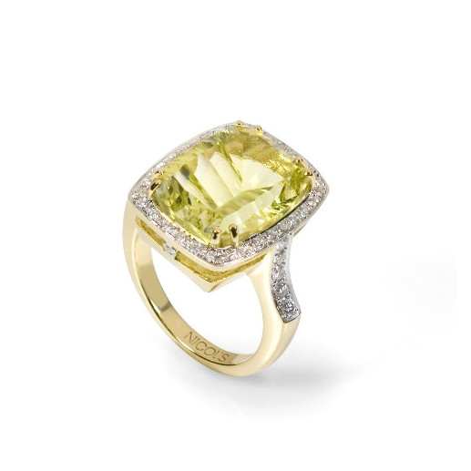 Oro Anello Diamanti Cocktail - Anelli altre pietre preziose