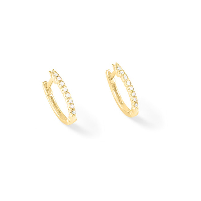 MINI diamond earrings CREOLE - Diamond Earrings