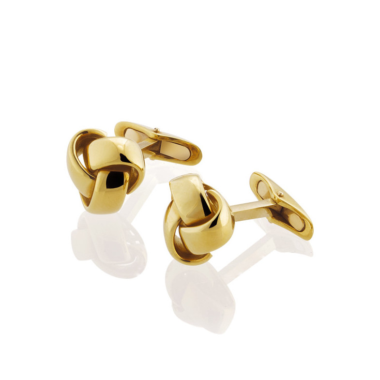 KNOT gold cufflinks - Wedding twins