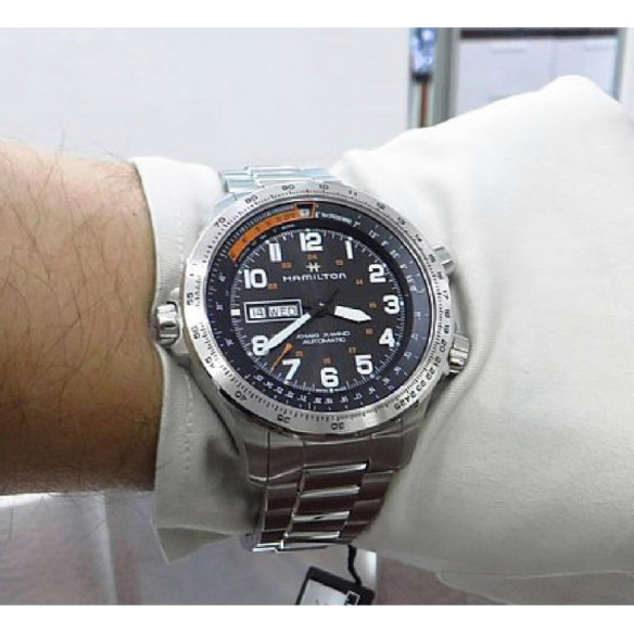 Hamilton Khaki X-Wind Date du jour Auto - Aviation Kaki