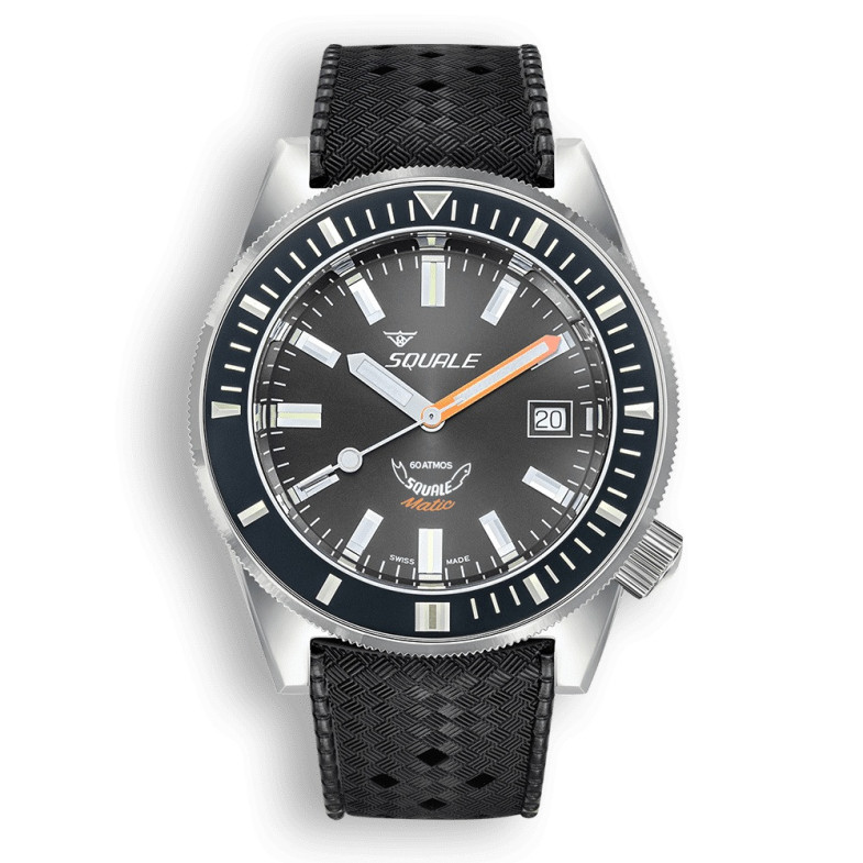 Squale Matic Black Rubber - SQUALE