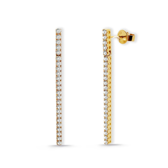 Pendientes De Fiesta Linea - largos