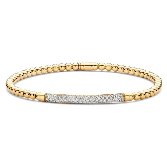 Pulsera de Diamantes y Oro Elástica Colette Barra - Braccialetti d'oro