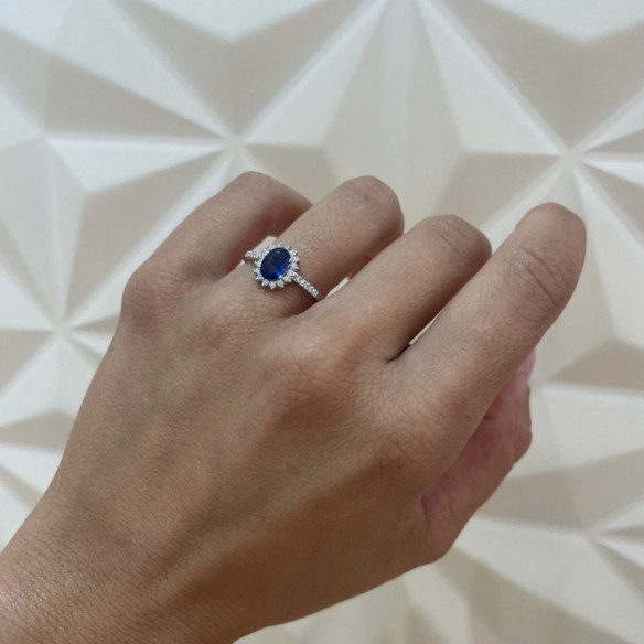 Ring Saphir Orla Dalia 0.95 - Saphiringe
