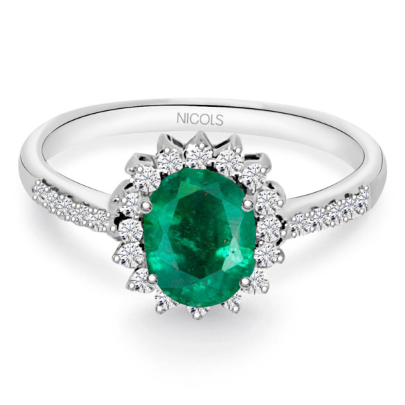 Emerald ring Orla LIA 0.95 - Emerald rings