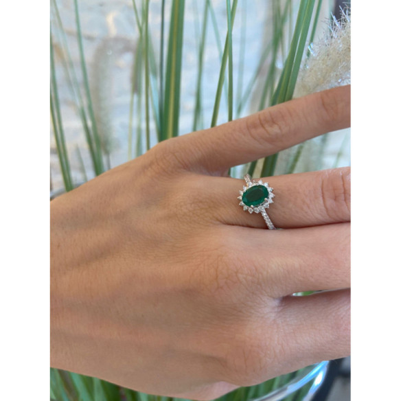 Smaragdring Orla Dalia 0.95 - Smaragdringe