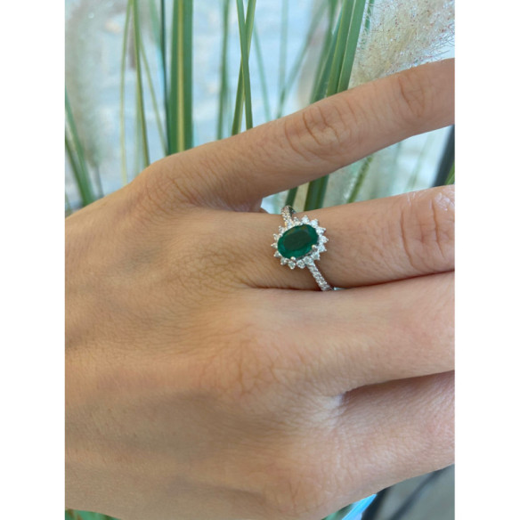 Smaragdring Orla Dalia 0.95 - Smaragdringe