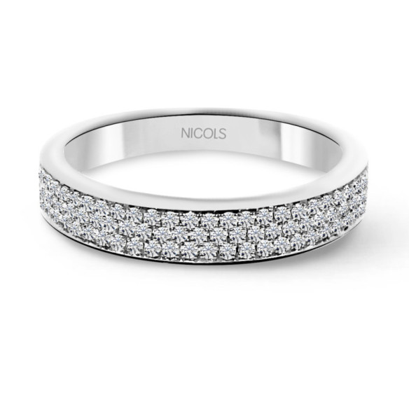 Anillo Diamantes Azalea 0.50 Oro Blanco - Talla Brillante
