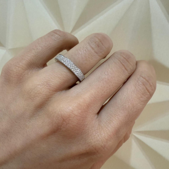Anillo Diamantes Azalea 0.50 Oro Blanco - Talla Brillante