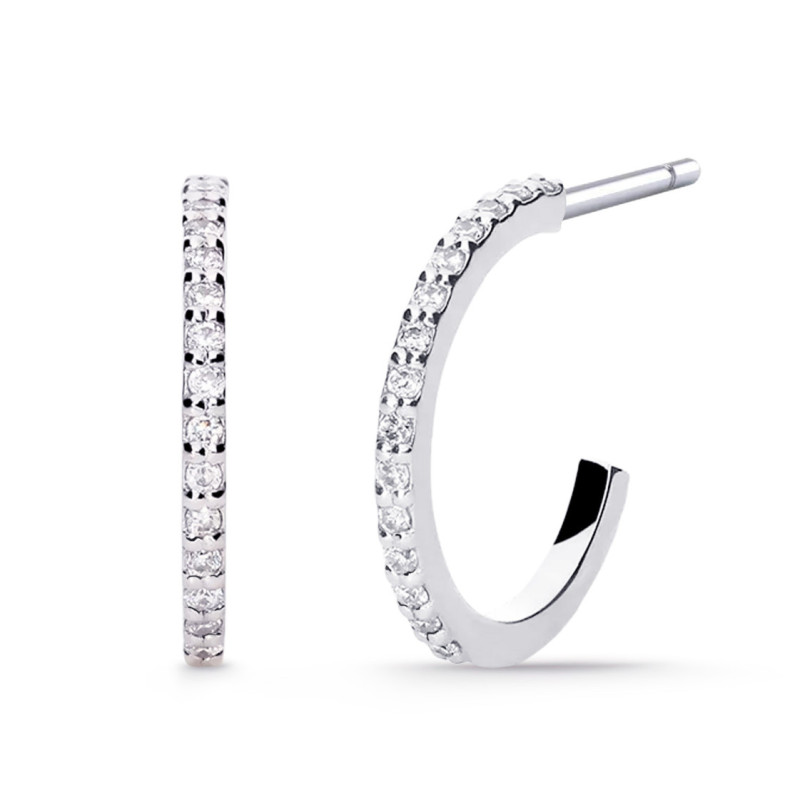 Pendientes Diamantes Aro Minimal 0.35ct - PENDIENTES