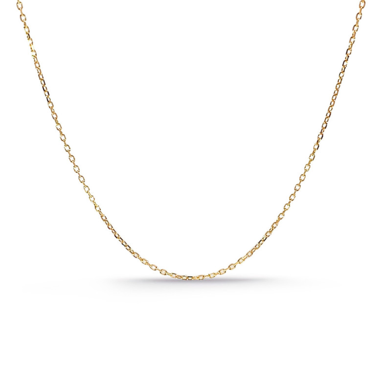 Cadena Oro 0.9mm Forzada Oval Lapidada Oro 18K 40cm - Chaînes d'or