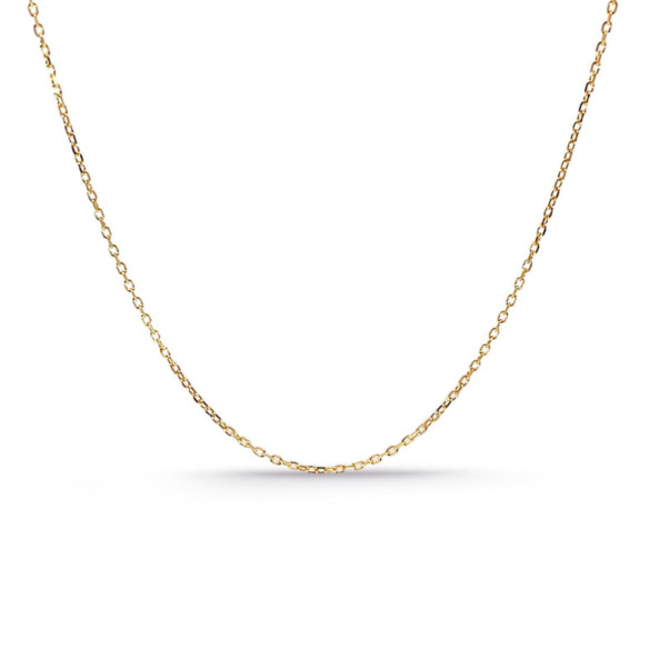 Cadena Oro 0.9mm Forzada Oval Lapidada Oro 18K 40cm - CADENAS DE ORO