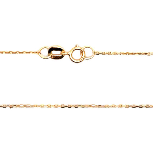 Cadena Oro 0.9mm Forzada Oval Lapidada Oro 18K 40cm - CADENAS DE ORO 2