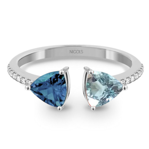 Diamond Ring Topacios Trillon - Anelli altre pietre preziose